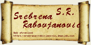 Srebrena Rabovjanović vizit kartica